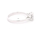 Anillo de Oro Blanco 18K Rodinado Halo con Diamantes