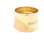 Anillo de Oro Amarillo 18K Tuerca con Diamantes