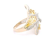 Anillo de Oro 18K Dos Oros con Diamantes