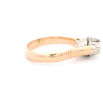 Anillo Oro 18K Chatón Español con Diamante