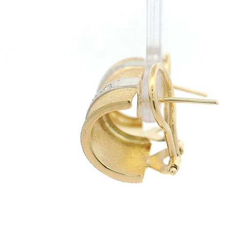 Aros Oro 18K Huggies con Diamantes