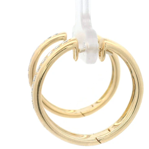 Aros Oro 18K Tubulares con Diamantes