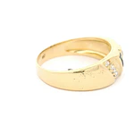 Anillo de Oro 18K Sello con Diamantes y Zafiros Princess