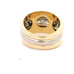 Anillo de Oro 18K Dos Oros con Diamantes