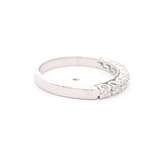 Anillo Oro Blanco 18K Cintillo con Diamantes