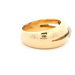 Anillo Oro 18K Bombé Calado con Diamante