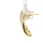 Aros Oro 18K Rectangular con Diamantes
