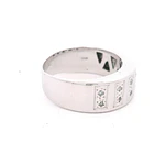 Anillo de Oro Blanco 18K con Diamantes