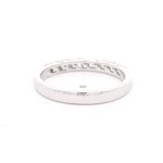 Anillo Oro Blanco 18K Cintillo con Diamantes