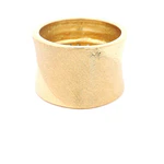 Anillo de Oro Amarillo 18K Tuerca con Diamantes