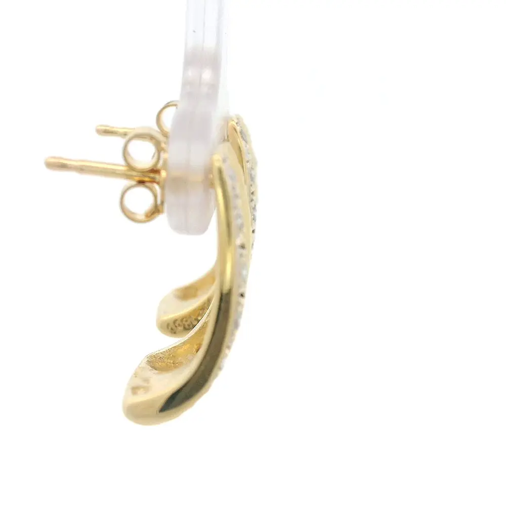 Aros Oro 18K Rectangular con Diamantes