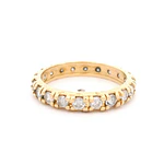 Anillo Oro 14K Cintillo con Diamantes