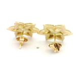 Aros Oro 18K Flor con Diamante