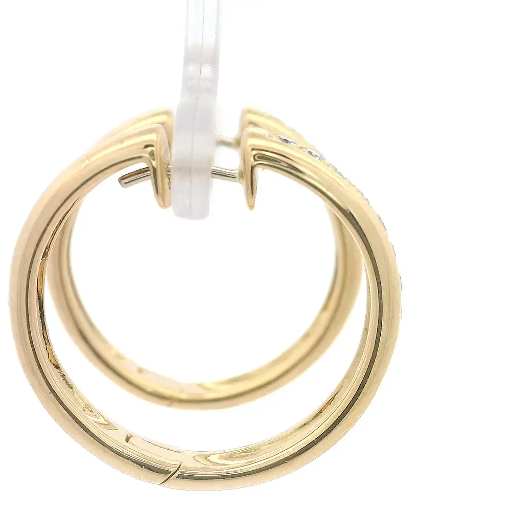 Aros Oro 18K Tubulares con Diamantes