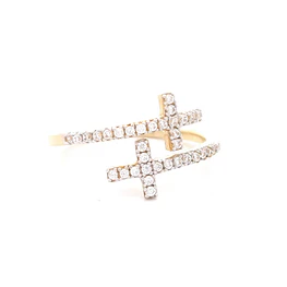 Anillo Oro Amarillo 18K Cruces