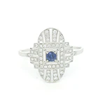 Anillo Oro Blanco 18K con Diamantes Naturales
