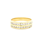 Anillo Oro 18K Cintillo con Diamantes