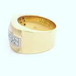 Anillo Oro 18K Cintillo con Diamantes