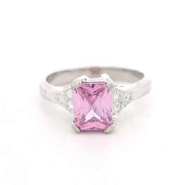 Anillo Oro 18K Canasto con Diamantes