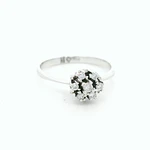 Anillo Oro 14K Flor con Diamantes