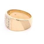 Anillo Oro 14K Pave con Diamantes