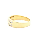 Anillo Oro 18K Cintillo con Diamantes