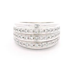Anillo Oro 18K Triple con Diamantes