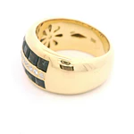 Anillo Oro 18K Bombe con Zafiros