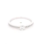 Anillo Oro 18K Solitario con Diamantes