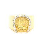 Anillo Oro 18K Herradura con Diamantes