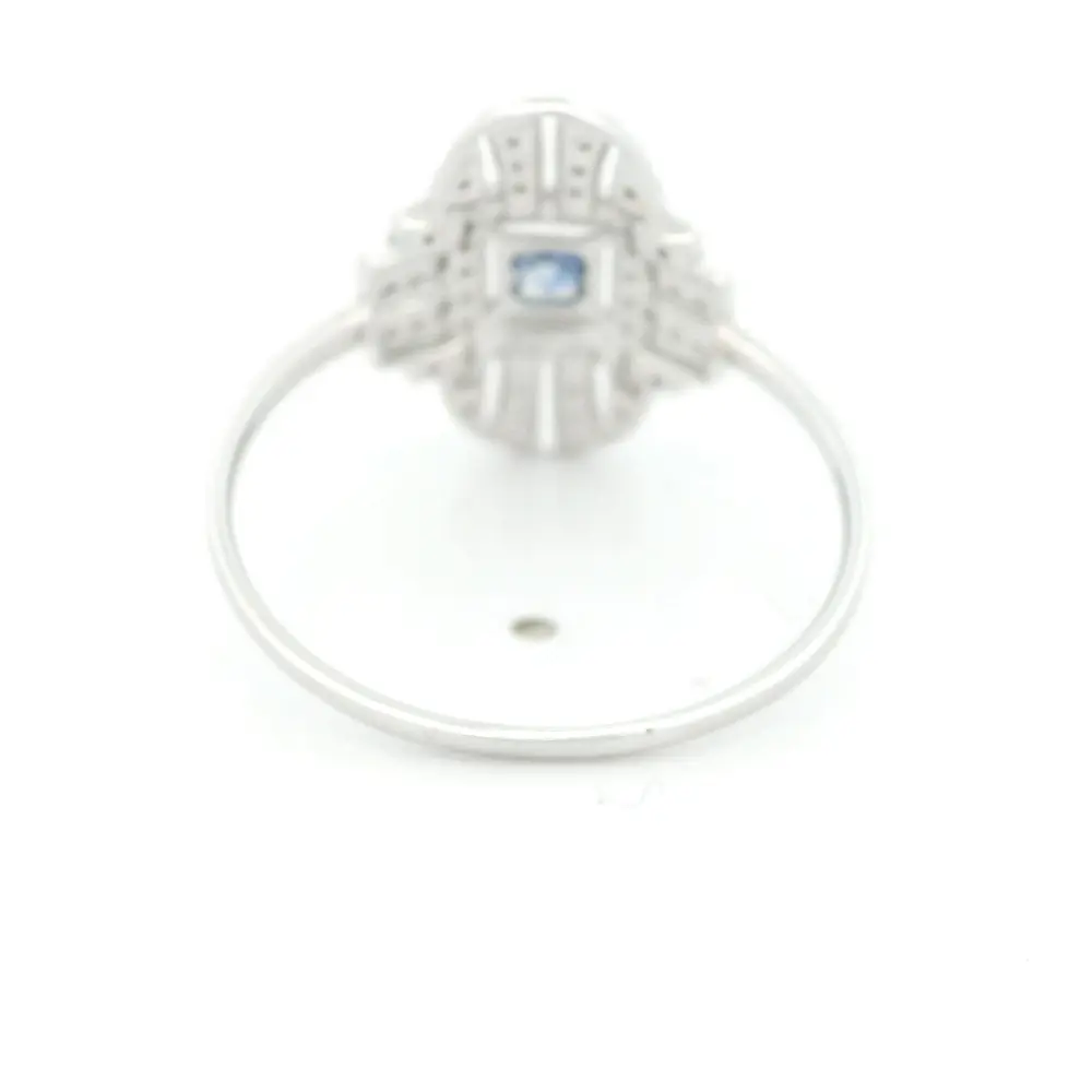 Anillo Oro Blanco 18K con Diamantes Naturales