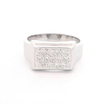 Anillo Oro 18K Sello con Diamantes