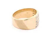 Anillo Oro 14K Pave con Diamantes