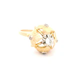 Anillo Oro 18K Calado con Diamantes