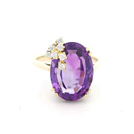 Anillo Oro 14K Crossed con Amatista