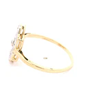 Anillo Oro 18K Geométrico con Diamantes
