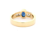 Anillo Oro 18K Solitario con Zafiro