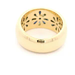 Anillo Oro 18K Bombe con Zafiros