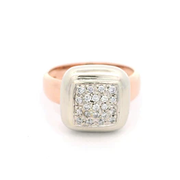 Anillo Oro 18K Halo con Diamantes