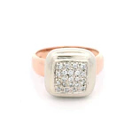Anillo Oro 18K Halo con Diamantes