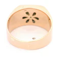 Anillo Oro 18K Sello con Diamante
