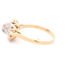 Anillo Oro 18K Flor con Diamantes
