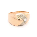 Anillo Oro 18K Circular con Diamante