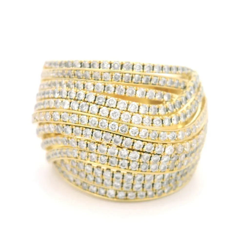 Anillo Oro 18K Pavé con Diamantes