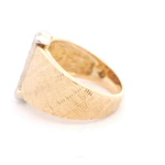 Anillo Oro 14K Bombe con Diamantes