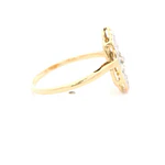 Anillo Oro 18K Geométrico con Diamantes