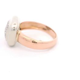 Anillo Oro 18K Halo con Diamantes