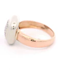 Anillo Oro 18K Halo con Diamantes