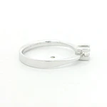Anillo de Oro Blanco 18K Solitario Rodinado con Diamante Natural