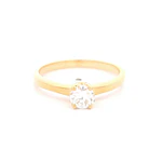Anillo Oro 18K Solitario con Moissanita